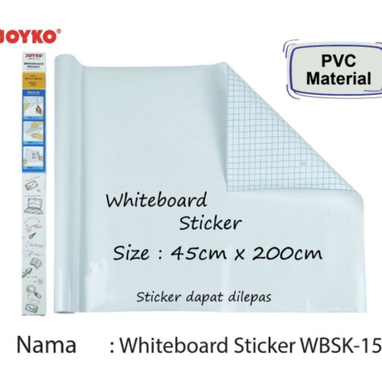 

Terbatas Stiker Papan Tulis Putih Whiteboard Sticker Joyko WBSK15