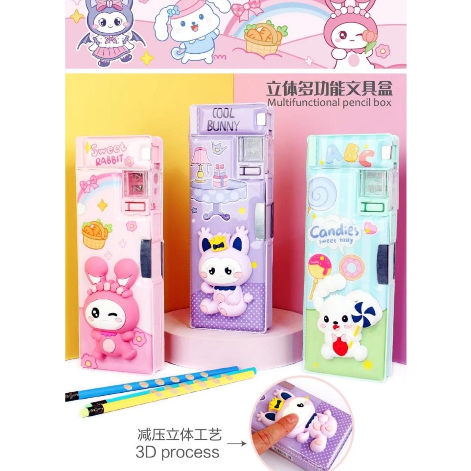 

Kreatif KOTAK PENSIL TIMBUL 3 DIMENSI SQUISHYPENCIL CASE MAGNET