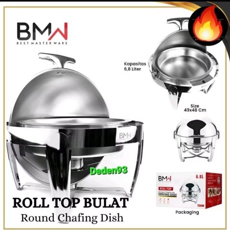Roll Top Stainless Steel 6.8 Liter - Roll Top Bulat • Prasmanan Bulat Roll Top