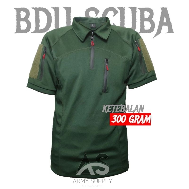 Kaos polos lengan pendek scuba bdu tactical