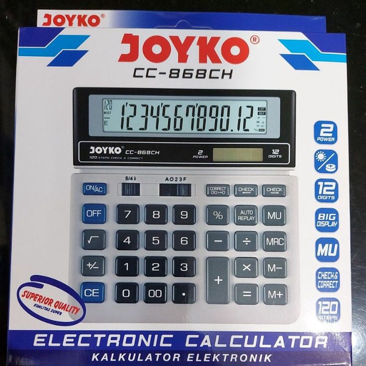 

Model Terkini Kalkulator Joyko CC868 ch
