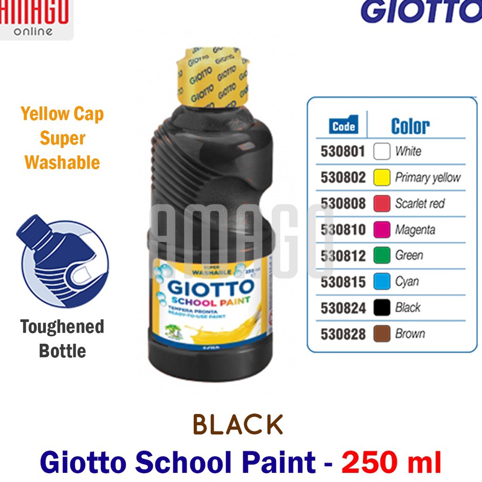 

Harga Termurah GIOTTO School Paint Cat Air Cat Lukis Sekolah 25 ml warna Black 53824