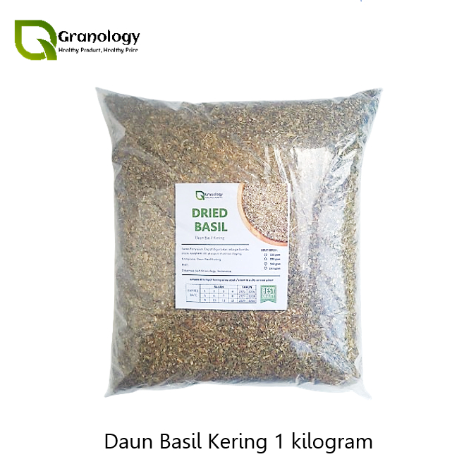 

Daun Basil Kering / Dried Basil Leaves (1 kilogram) by Granology