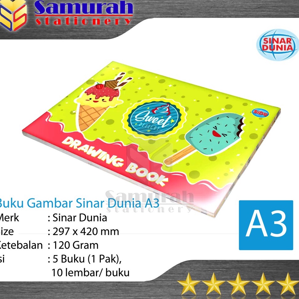 

Buku Gambar Sidu A3 Drawing Book Sinar Dunia A3 Buku Gambar Anak A3 TK SD SMP SMA Buku Sketsa