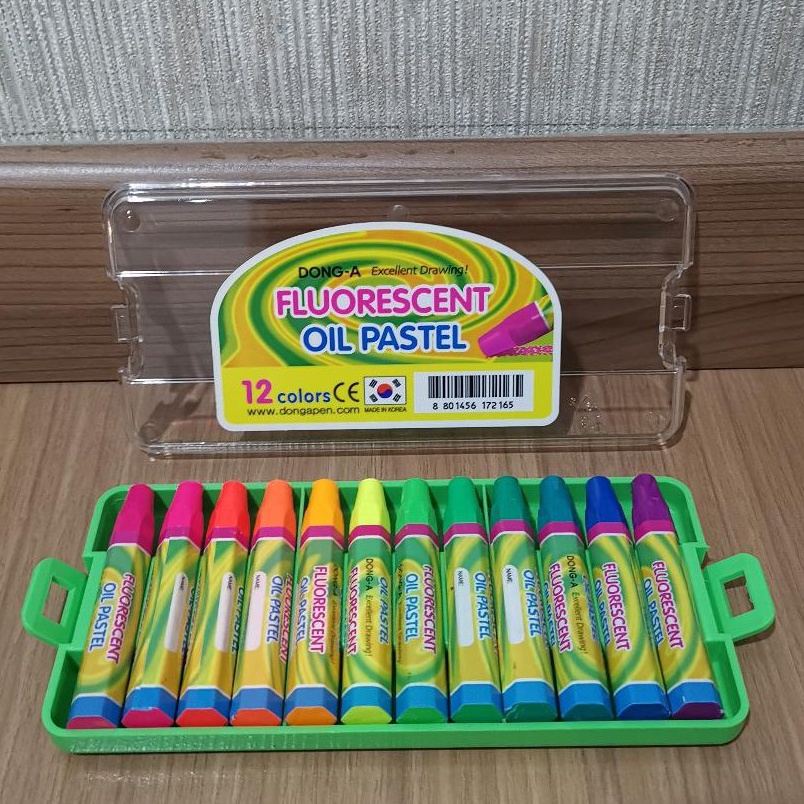 

Mewah Oil Pastel Crayon Donga 12 Warna Fluorescent Korea