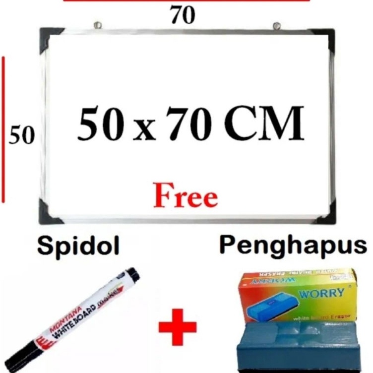 

Premium PAPAN TULIS WHITEBOARD 5 X 7 SPIDOL DAN PENGHAPUS