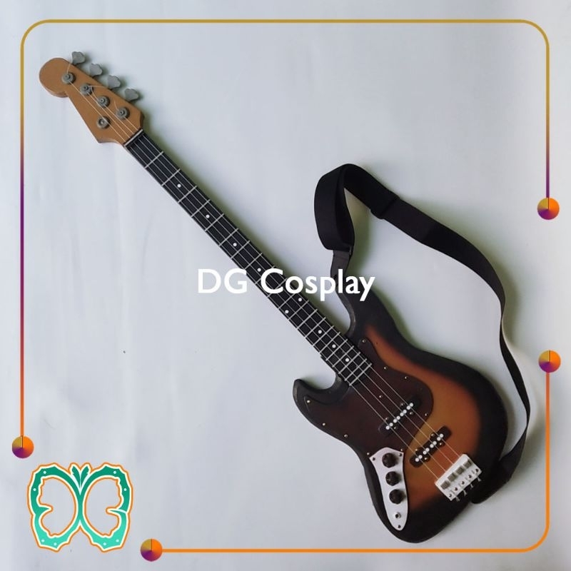 K-On Guitar Bass Replika - Properti Cosplay