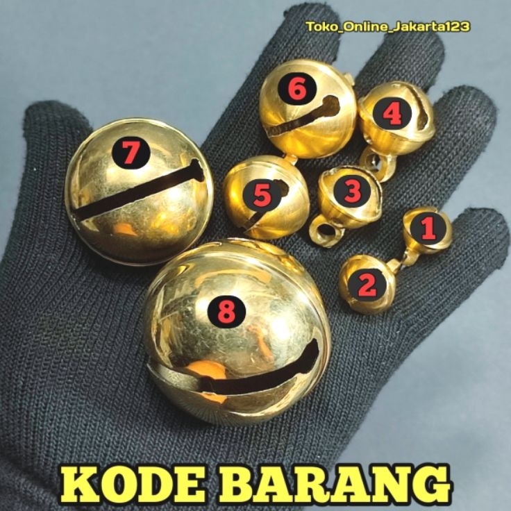 Klintingan bahan Kuningan UK jumbo no 8 Krincingan Klintingan full Kuningan suara nyaring