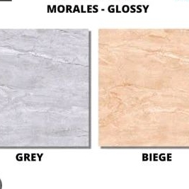 Keramik 40x40 Morales beige/grey kw1(motif alur Nuansa granit, glossy/kilat)