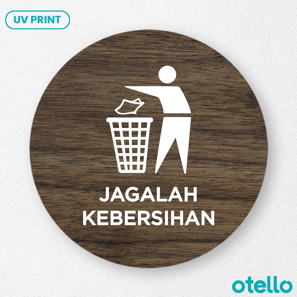 

Sentuhan Personal Signage Jagalah Kebersihan Sign Board Papan Himbauan Tempel Ruang Kayu Label Sticker Dinding