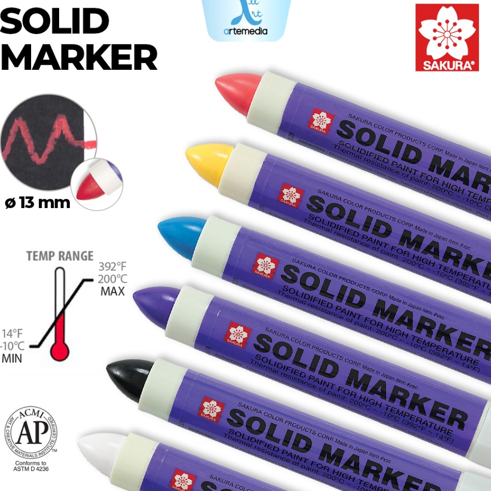 

Harga Termurah Sakura Solid Marker Industrial Crayon Permanen