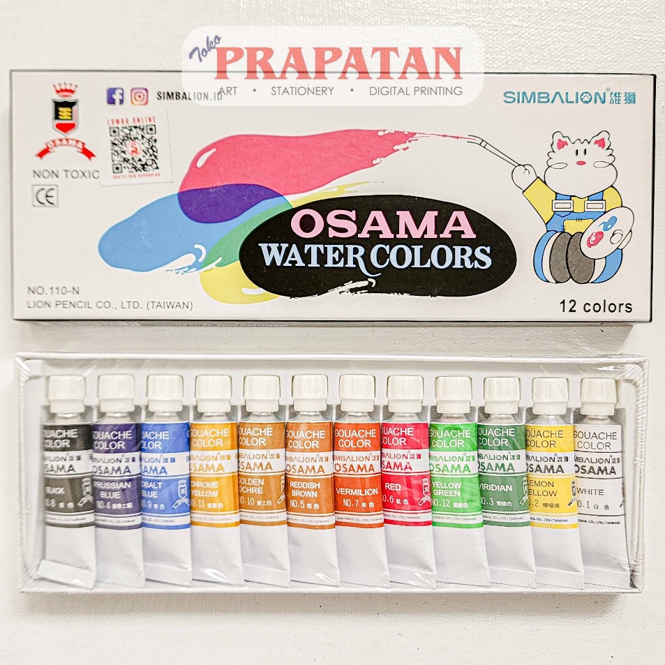 

Serba Murah Simbalion Osama Watercolor Set 12c 11N Cat Air Set