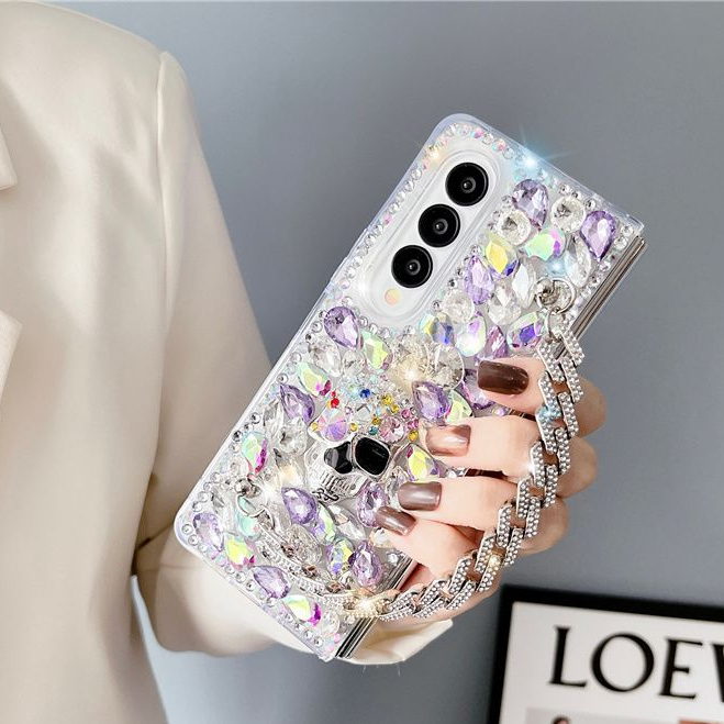 Casing Samsung Galaxy Z Fold 6 Z Fold 5 Z Fold 4 Z Fold 3 Z Fold 2 Case Gelang Berlian Berkilau Buat