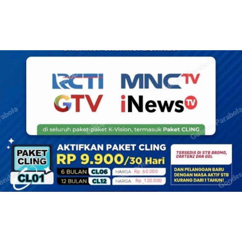 PAKET CLING PAKET K VISION CLING 30 Hari