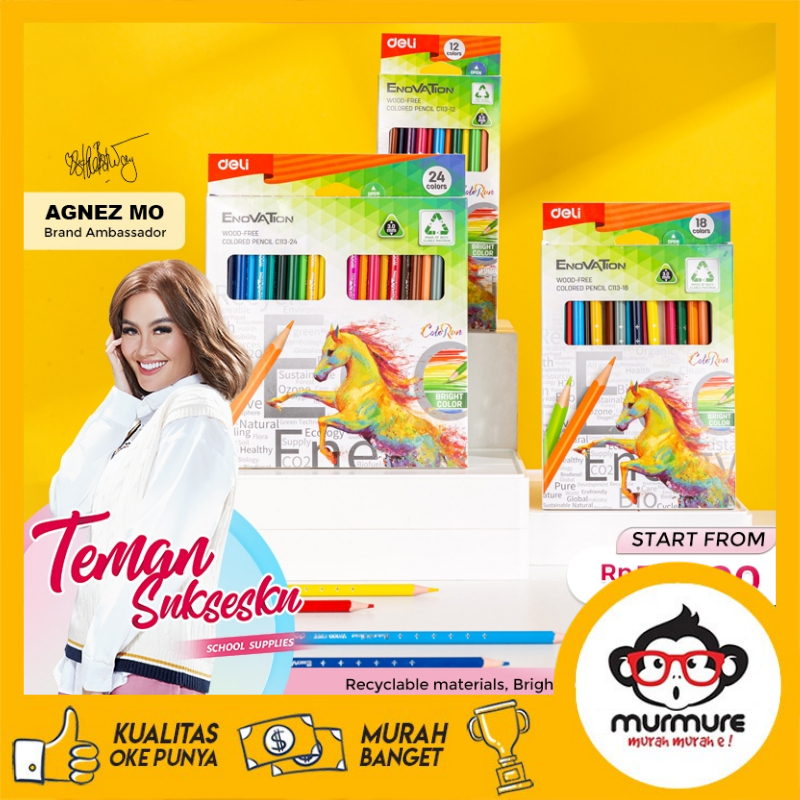 

MURMURE I DELI PENSIL WARNA / COLORED PENSIL 12 18 WAENA SANGAT TERANG EC113
