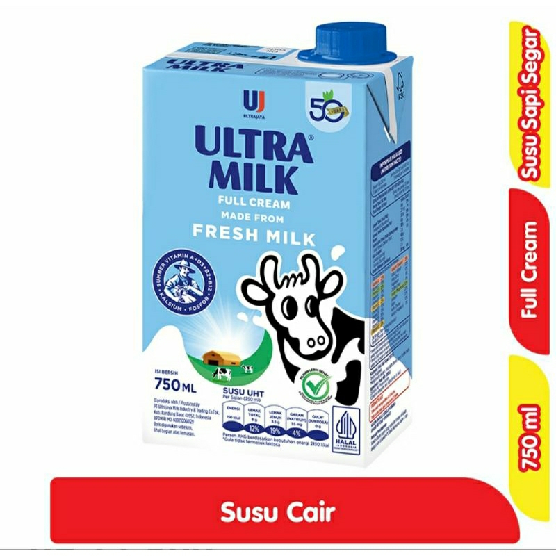 

ULTRA MILK SUSU UHT COKLAT AND FULL CREAM 750 ml