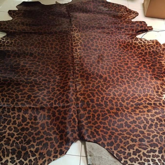 KULIT SAPI MOTIF LEOPARD LEMBARAN KARPET teremurah