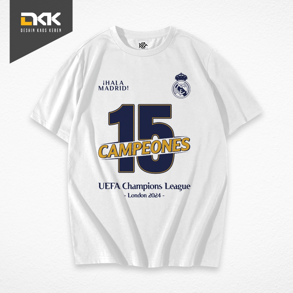 Desain Kaos Keren - Kaos Bola Hala Madrid Campeones