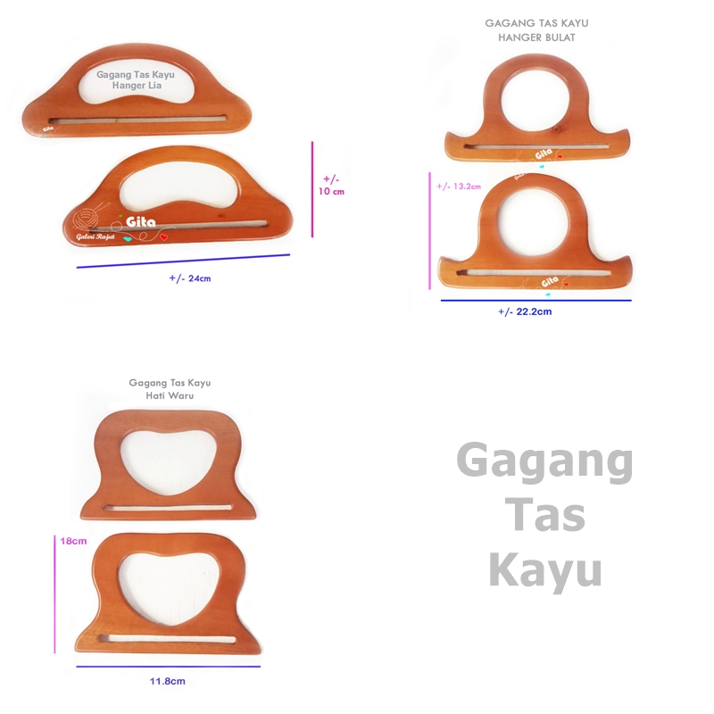 Handle Tas Kayu/Gagang Tas Kayu
