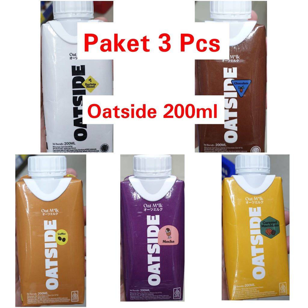 

PAKET 3 PCS OATSIDE Mini 200ml CAPS Coffee Chocolate Mocha Barista Blend Caramel Macchiato