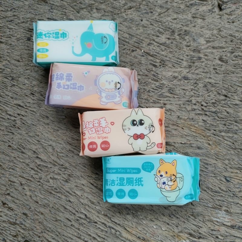 Super Mini Wipes Tisu Basah Kecil Travel size tissue