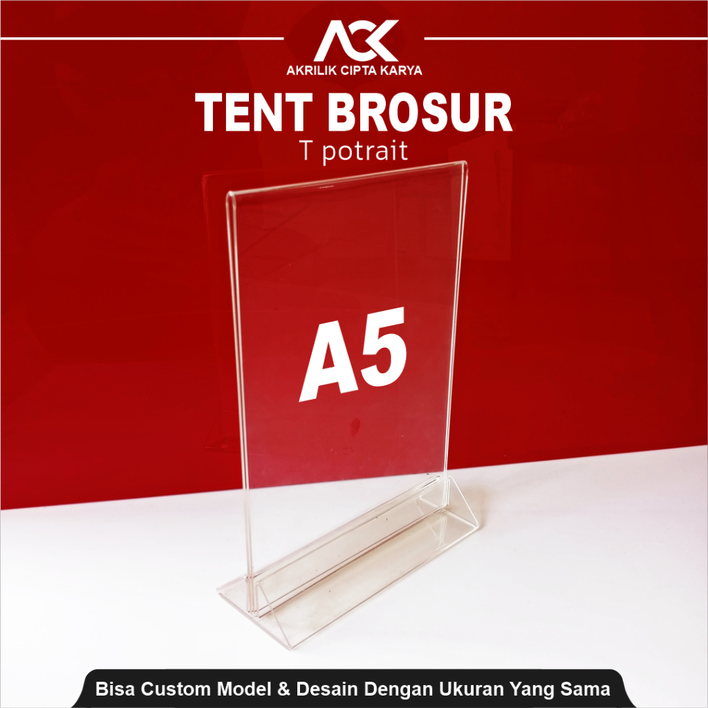 

Tempat Brosur Kaki Segitiga / Tent Brosur A5 / Tempat QRIS / Tempat Brosur / Display QRIS