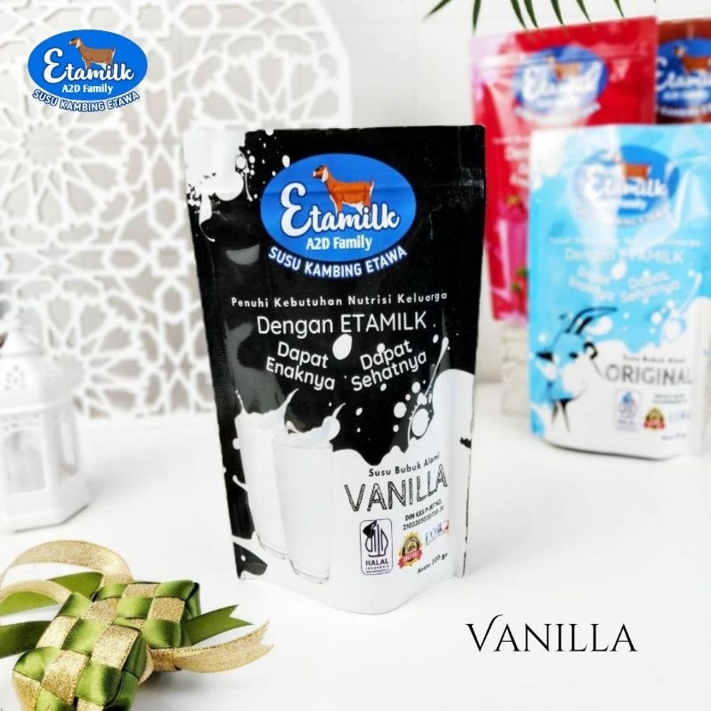 

Etamilk A2D Family Varian Vanilla (Susu Kambing Etawa Bubuk)