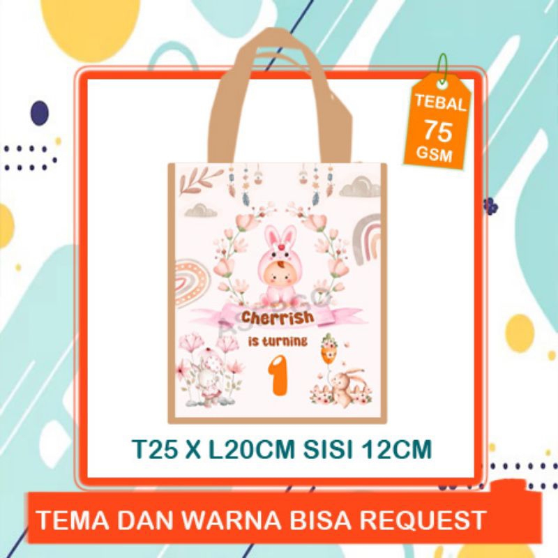 

tas ulang tahu murah / tas ultah custom / tas ultah kelinci / BUNNY