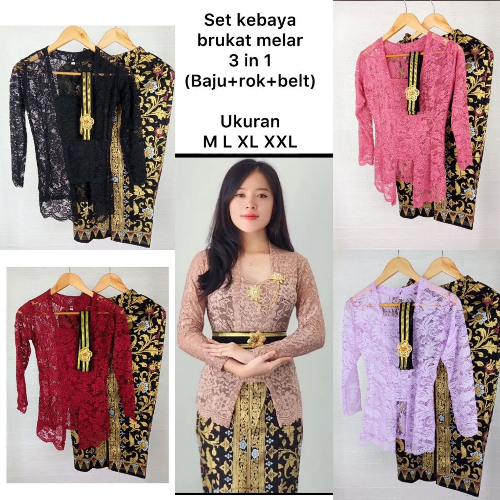 Setelan Kebaya Jadi Sofia Bet Panjang Rok Prada Obi Belt Sale Setelan Kebaya Dewasa Kebaya Bali Brok