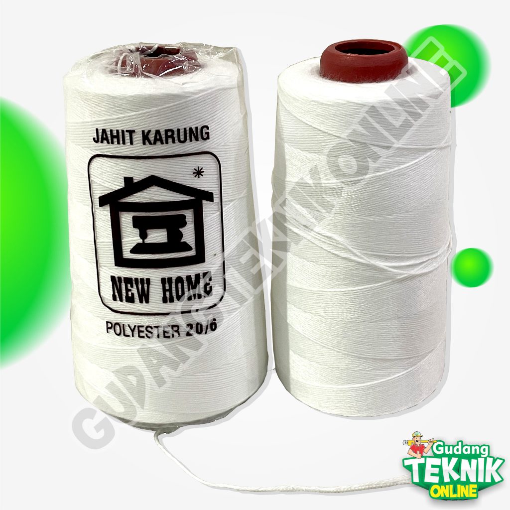 Benang Jahit Karung NEW HOME 20/6 - Benang Bolah Mesin Jahit Karung Beras tepung Goni Polyester PE N