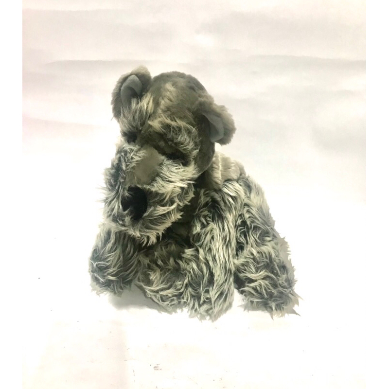 Boneka Anjing warna abu gelap