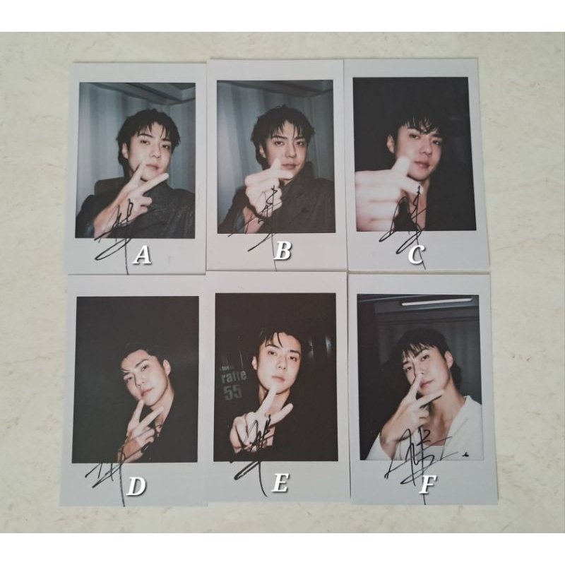 Ready Stock EXO Sehun Official Signed Polaroid Sense Magazine Photocard PC