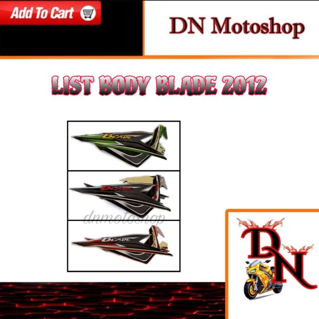 Striping Sticker List Body Blade 2012
