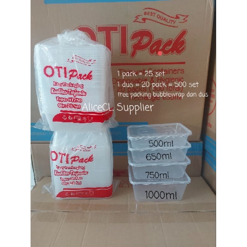 Thinwall 750ml Kotak Persegi / Thinwall Kotak Makan - 500 set