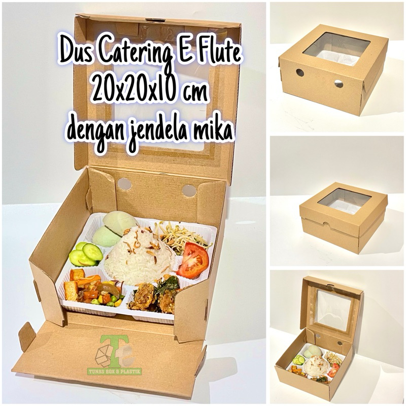 

Dus Kue Tart Jendela 20x20x10 cm | Dus Nasi Kotak | Box Catering | Dus Snack | Kotak Nasi Tumpeng Mini | Box Kue Tart E Flute | Packaging Catering