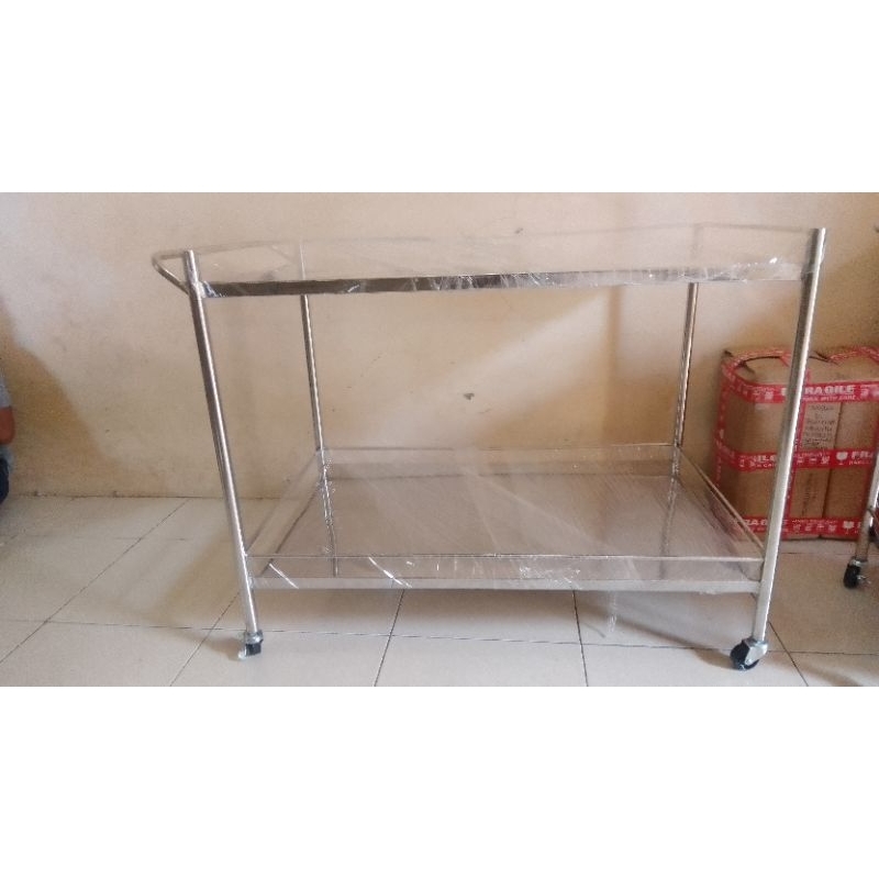 Trolley instrument 2 susun stainless steel