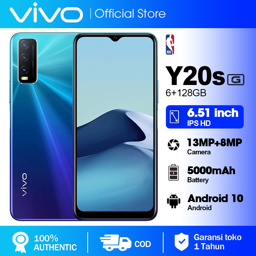 VIVO Y20S G ram 8/256 Original 6.51inci Handphone second ori asli 13+8MP FHD kamera Garansi Resmi 5000mAh Smartphone 5G hp murah android promo cuci gudang
