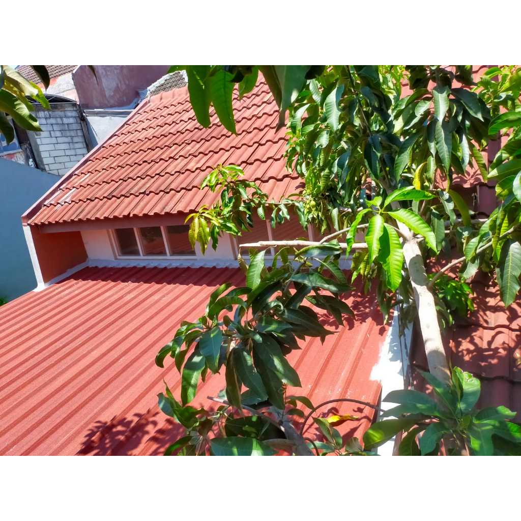 kanopi rumah bahan atap spandek pasir