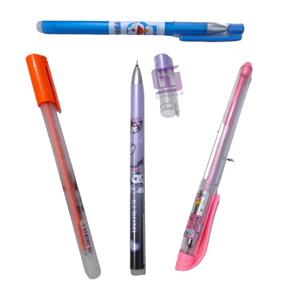 

3 Pcs Pulpen Pen Gel Dapat Dihapus Bergambar Karakter Multiwarna