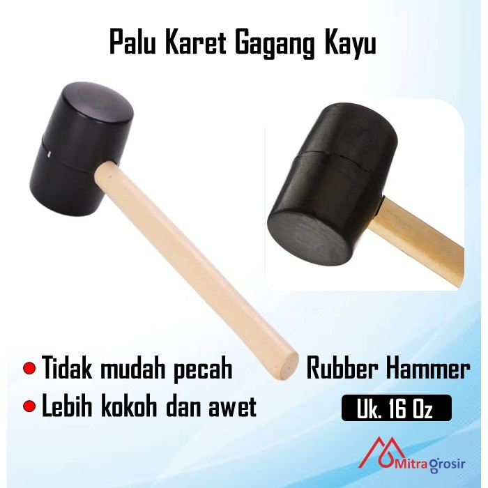 PALU KERAMIK - PALU KARET GRANIT - PALU KARET - PALU KARET SERBAGUNA / Palu Karet Core 16 Oz