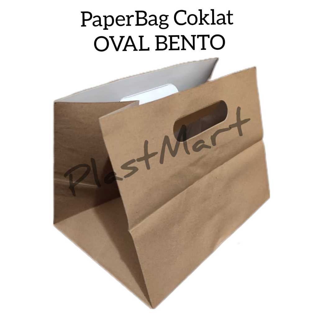 

(PCS) PaperBag OVAL Coklat BENTO (Tas Kertas OVAL Coklat)