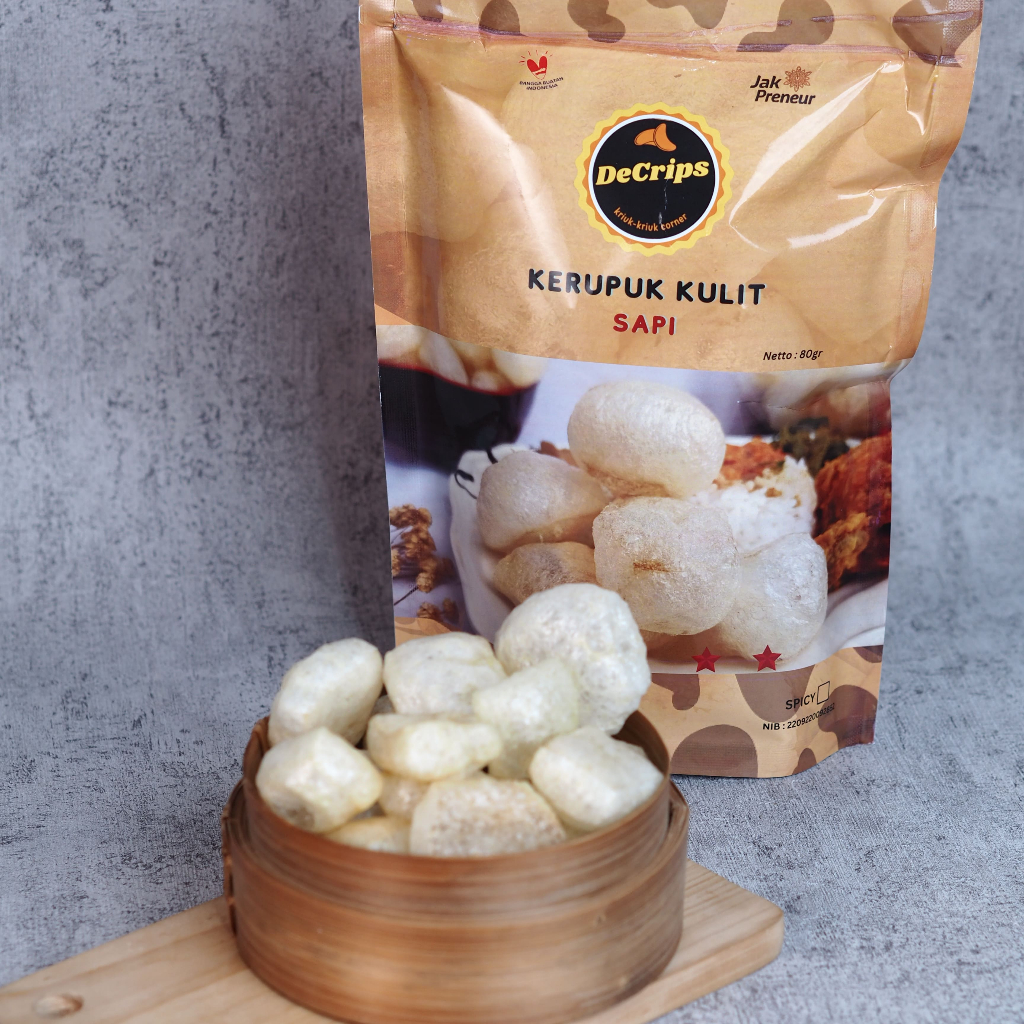 

KERUPUK KULIT LEZAT KUALITAS PREMIUM (Decrips) gurih original potongan besar