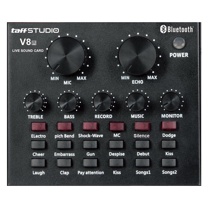 KODE U76U Soundcard V8u Bluetooth Audio USB External Soundcard Live Broadcast Microphone Headset