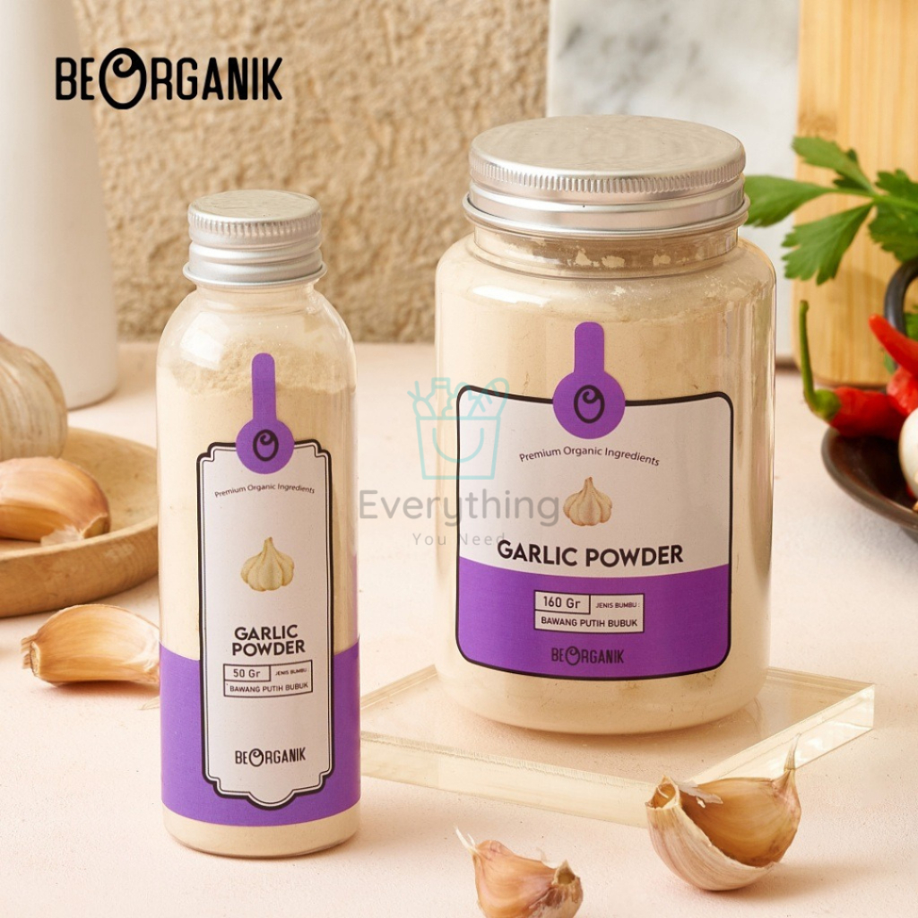 

100% Original Bawang Putih Bubuk Organik Premium / Beorganik Garlic Powder 50gr