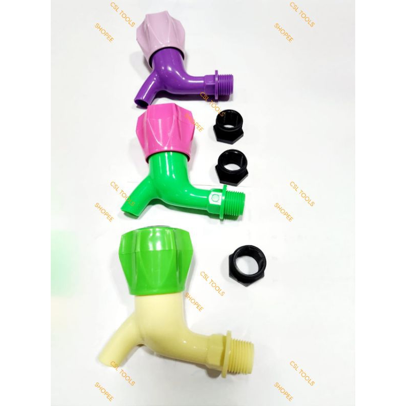 Kran Air PVC Jumbo Tembok Mahkota Engkol SKT -Kran Air Tembok 1/2" SKT