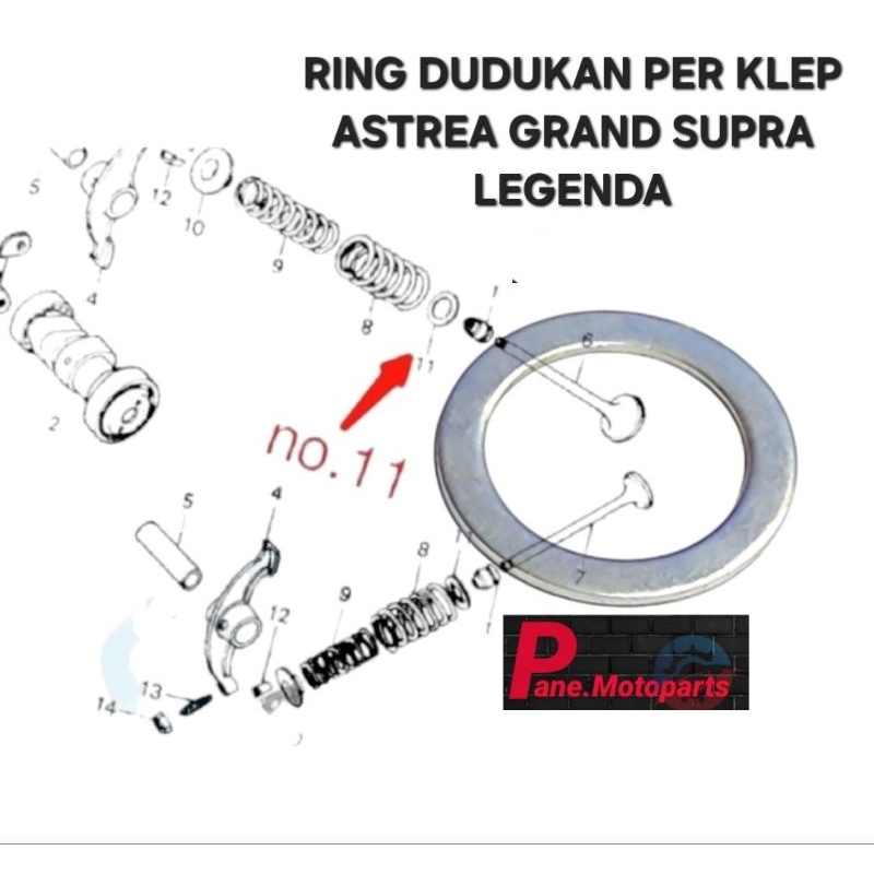 RING DUDUKAN GANJEL PER KLEP ASTREA GRAND PRIMA LEGENDA WIN ASTREA STAR 800 SUPRA X LAMA SUPRA FIT O