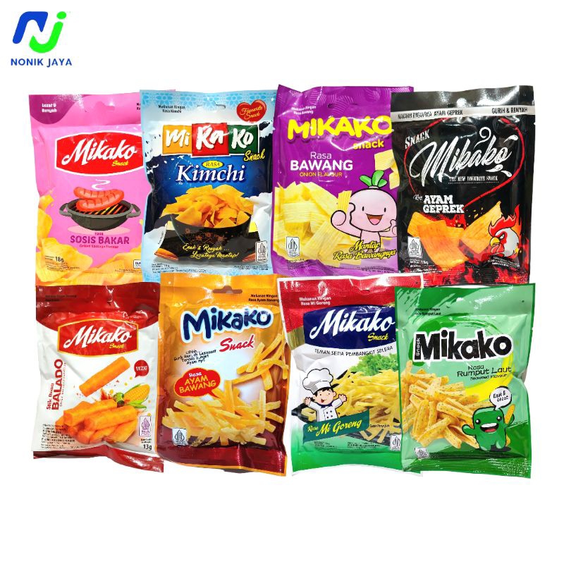 

Mikako Snack All Varian Pack Isi 10 Pcs