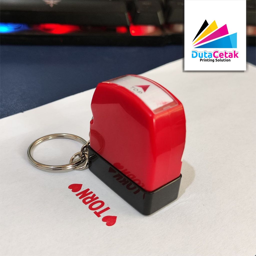 

Cap Stampel Gantungan simpel desain Custom ukuran 27x10 mm | Stamp Stempel custom