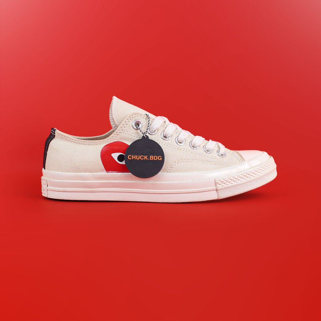 Converse 70s CTAS x CDG PLAY Low White 100% Original