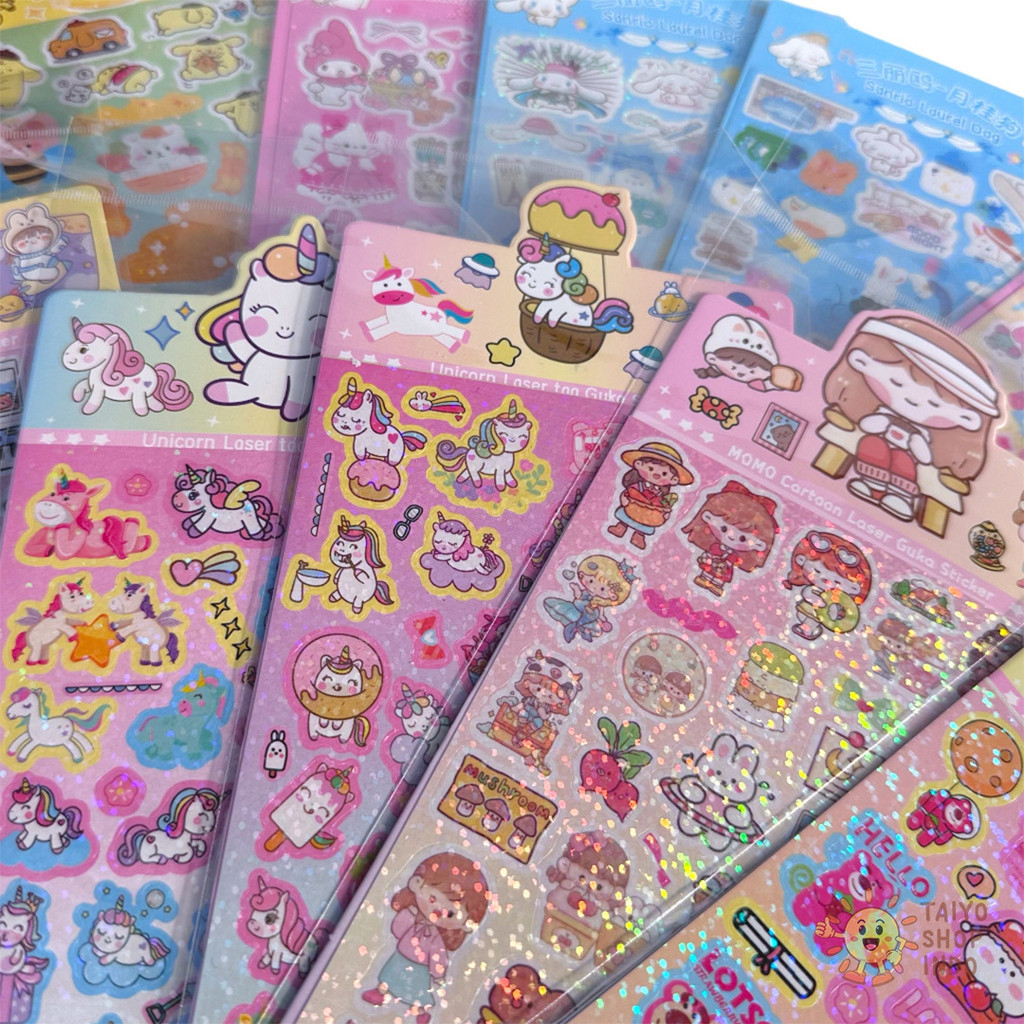 

Mainan Anak Sticker Hologram Karakter Stiker Sanrio Gitter Dekorasi
